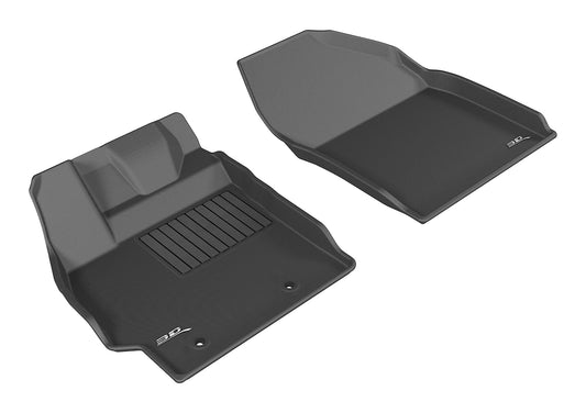 All-Weather Custom-Fit Floor Mats for Scion Xb 2013-2015 with Non-Slip Backing - Black - 1st Row