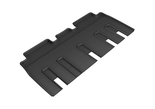All-Weather Custom-Fit Floor Mats for Tesla Model X Folding 7-Seat 2017-2021 with Non-Slip Backing - Black - 2nd Row