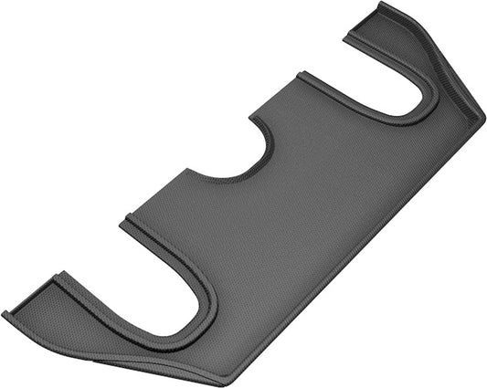 All-Weather Custom-Fit Floor Mats for Tesla Model X 6-Seat W/R2 Console 2016-2018 with Non-Slip Backing - Black - 3rd Row