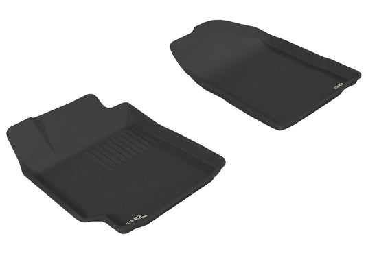 All-Weather Custom-Fit Floor Mats for Toyota Camry 2007-2011 with Non-Slip Backing - Black - 1st Row