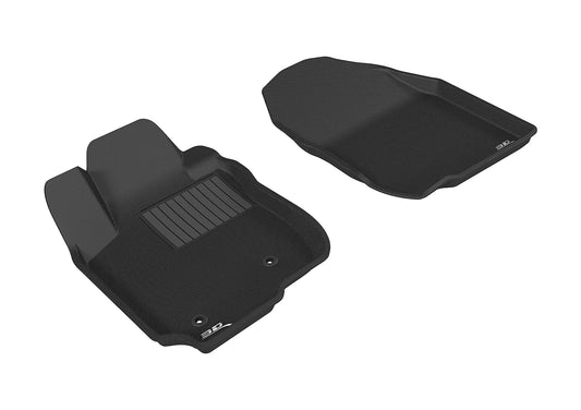 All-Weather Custom-Fit Floor Mats for Toyota Rav4 2006-2012 with Non-Slip Backing - Black - 1st Row