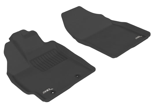 All-Weather Custom-Fit Floor Mats for Toyota Prius 2010-2011 with Non-Slip Backing - Black - 1st Row