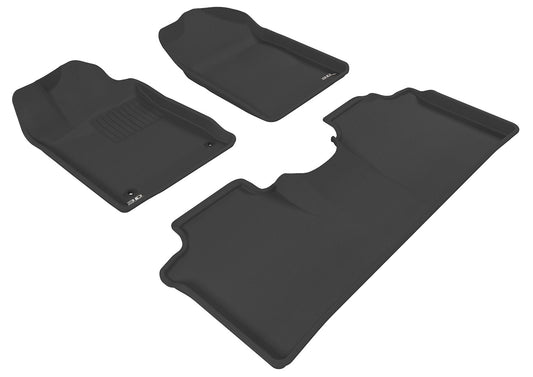 All-Weather Custom-Fit Floor Mats for Toyota Avalon 2005-2012 with Non-Slip Backing - Black - 1st Row 2nd Row