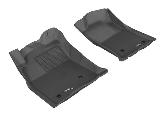 All-Weather Custom-Fit Floor Mats for Toyota Tacoma Regular / Access / Double Cab 2005-2011 with Non-Slip Backing - Black - 1st Row