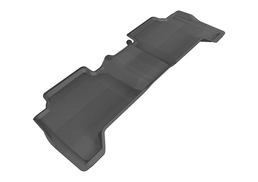 All-Weather Custom-Fit Floor Mats for Toyota Tacoma Double Cab 2005-2015 with Non-Slip Backing - Black - 2nd Row