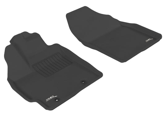 All-Weather Custom-Fit Floor Mats for Toyota Prius/ Prius V 2012-2017 with Non-Slip Backing - Black - 1st Row