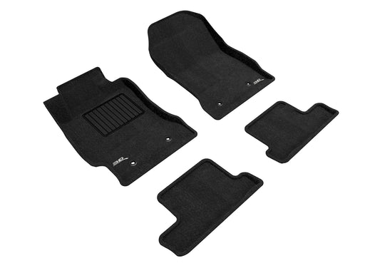 All-Weather Custom-Fit Floor Mats for Toyota / Scion 86 / Fr-S 2013-2020 with Non-Slip Backing - Black - 1st Row 2nd Row