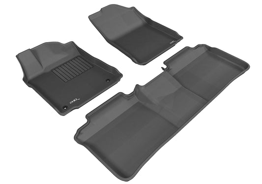 All-Weather Custom-Fit Floor Mats for Toyota Avalon 2013-2018 with Non-Slip Backing - Black - 1st Row 2nd Row