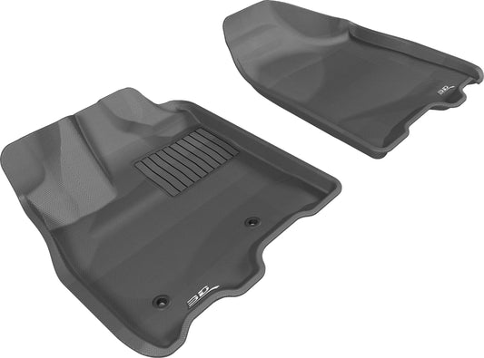 All-Weather Custom-Fit Floor Mats for Toyota Sienna 2013-2020 with Non-Slip Backing - Black - 1st Row