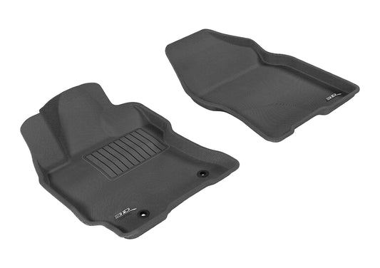 All-Weather Custom-Fit Floor Mats for Toyota Prius 2004-2009 with Non-Slip Backing - Black - 1st Row