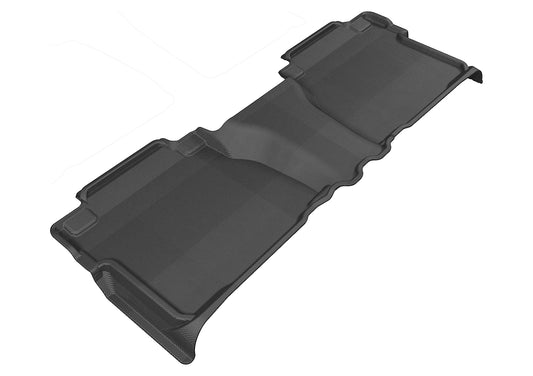 All-Weather Custom-Fit Floor Mats for Toyota Tundra Double Cab 2007-2013 with Non-Slip Backing - Black - 2nd Row