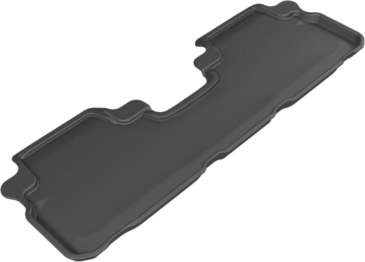 All-Weather Custom-Fit Floor Mats for Toyota Highlander Gas/Hybrid 2008-2013 with Non-Slip Backing - Black - 2nd Row