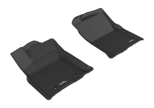 All-Weather Custom-Fit Floor Mats for Toyota Tacoma Access/ Double Cab 2016-2017 with Non-Slip Backing - Black - 1st Row
