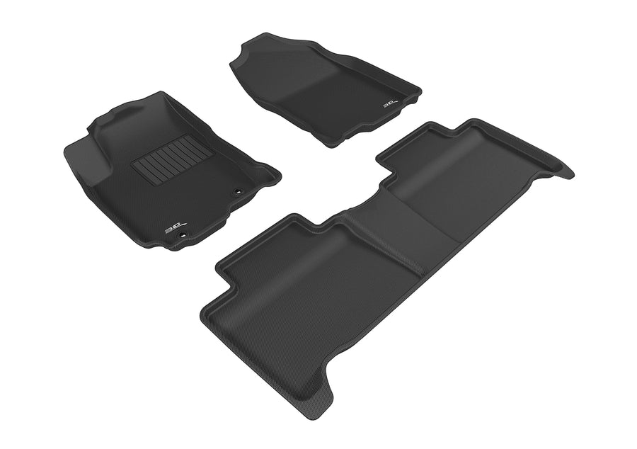 All-Weather Custom-Fit Floor Mats for Toyota Rav4 Hybrid 2016-2018 with Non-Slip Backing - Black - 1st Row 2nd Row