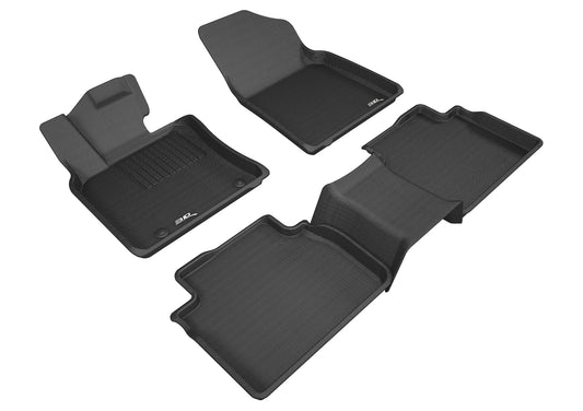 All-Weather Custom-Fit Floor Mats for Toyota Camry 2018-2024 with Non-Slip Backing - Black - 1st Row 2nd Row