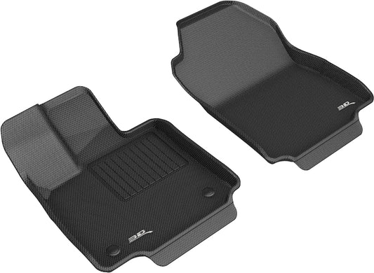 All-Weather Custom-Fit Floor Mats for Toyota Rav4 2019-2025 with Non-Slip Backing - Black - 1st Row