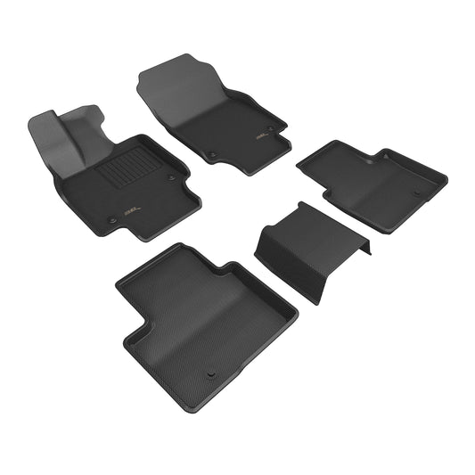 All-Weather Custom-Fit Floor Mats For Toyota Crown 2023-2026 With Non-Slip Backing - Black - 1St Row 2Nd Row