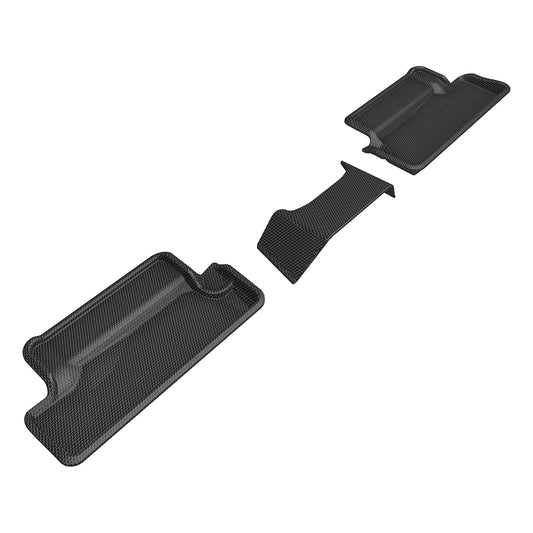 All-Weather Custom-Fit Floor Mats For Toyota Tacoma Xtracab 2024-2026 With Non-Slip Backing - Black - 2Nd Row