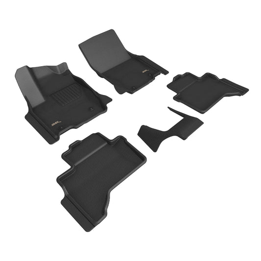 All-Weather Custom-Fit Floor Mats For Toyota Land Cruiser 2025 With Non-Slip Backing - Black - 1St Row 2Nd Row