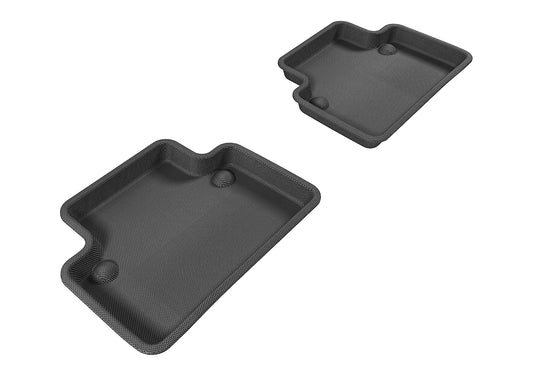 All-Weather Custom-Fit Floor Mats for Volvo S40 2004-2012 with Non-Slip Backing - Black - 2nd Row