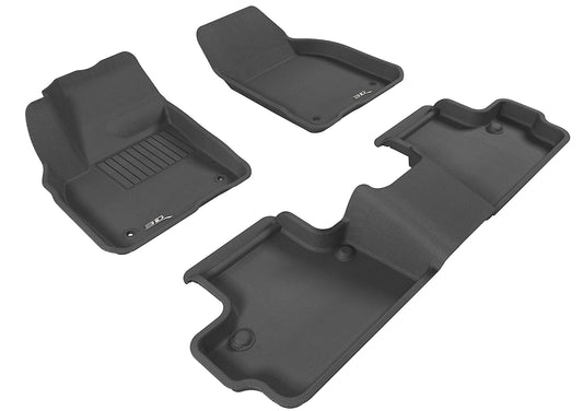 All-Weather Custom-Fit Floor Mats for Volvo C30 2007-2013 with Non-Slip Backing - Black - 1st Row 2nd Row