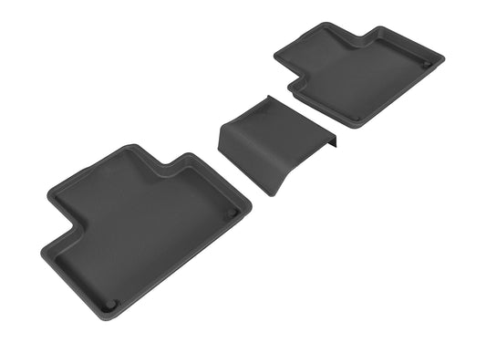 All-Weather Custom-Fit Floor Mats For Volvo Xc90 (T5/B5) / Xc90 (T6/B6) 2015-2025 (3 Pcs) With Non-Slip Backing - Black - 2Nd Row