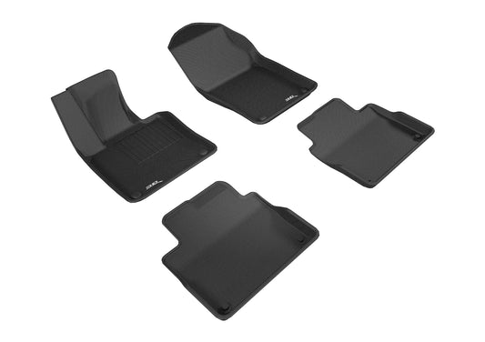 All-Weather Custom-Fit Floor Mats for Volvo S90/ V90 2017-2025 with Non-Slip Backing - Black - 1st Row 2nd Row