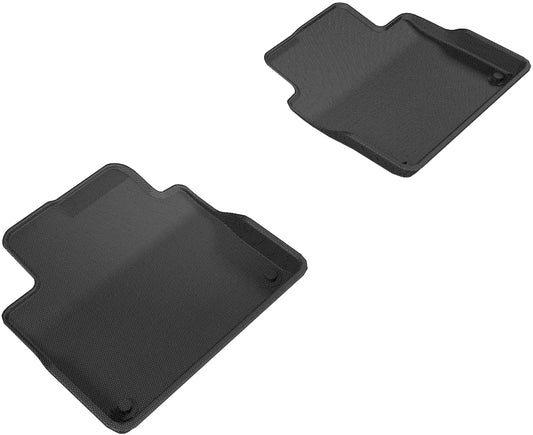 All-Weather Custom-Fit Floor Mats for Volvo S90/ V90 2017-2025 with Non-Slip Backing - Black - 2nd Row