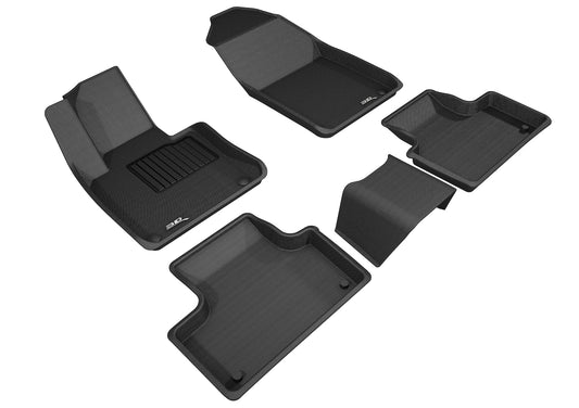 All-Weather Custom-Fit Floor Mats for Volvo Xc60 T5/ Xc60 T6 2018-2025 with Non-Slip Backing - Black - 1st Row 2nd Row