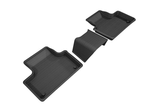 All-Weather Custom-Fit Floor Mats for Volvo Xc60 T5/ Xc60 T6 2018-2025 with Non-Slip Backing - Black - 2nd Row