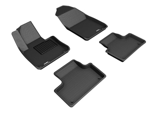 All-Weather Custom-Fit Floor Mats for Volvo Xc60 T8 Twin Engine 2018-2025 with Non-Slip Backing - Black - 1st Row 2nd Row