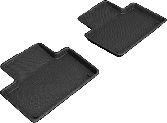 All-Weather Custom-Fit Floor Mats for Volvo Xc90 T8 Twin Engine 2015-2025 with Non-Slip Backing - Black - 2nd Row