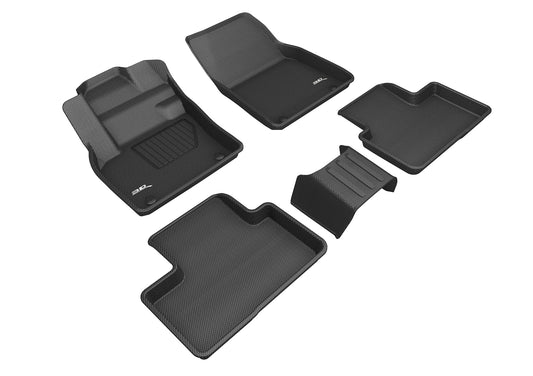 All-Weather Custom-Fit Floor Mats for Volvo Xc40 2019-2025 with Non-Slip Backing - Black - 1st Row 2nd Row