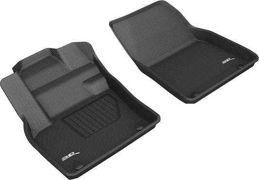 All-Weather Custom-Fit Floor Mats for Volvo Xc40 2019-2025 with Non-Slip Backing - Black - 1st Row