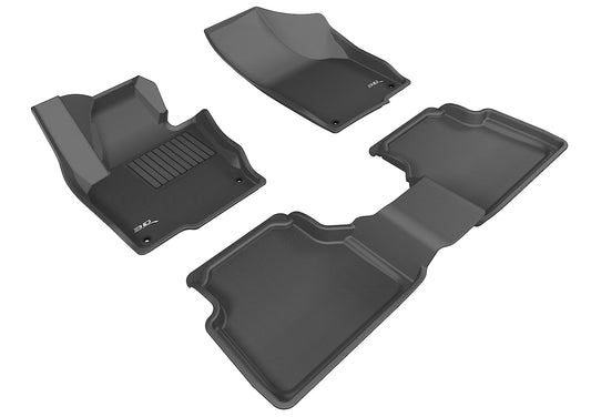 All-Weather Custom-Fit Floor Mats for Volkswagen Tiguan/ Tiguan Limited 2009-2019 with Non-Slip Backing - Black - 1st Row 2nd Row
