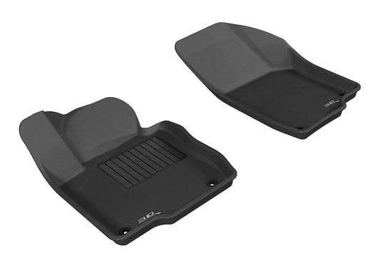 All-Weather Custom-Fit Floor Mats for Volkswagen Passat 2012-2019 with Non-Slip Backing - Black - 1st Row