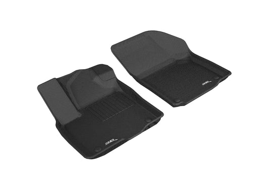All-Weather Custom-Fit Floor Mats for Volkswagen Atlas 2018-2025 with Non-Slip Backing - Black - 1st Row
