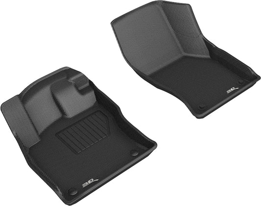 All-Weather Custom-Fit Floor Mats for Volkswagen Jetta 2019-2025 with Non-Slip Backing - Black - 1st Row