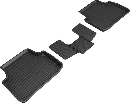 All-Weather Custom-Fit Floor Mats for Volkswagen Jetta 2019-2025 with Non-Slip Backing - Black - 2nd Row