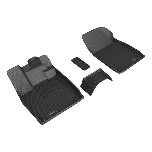 All-Weather Custom-Fit Floor Mats For Volkswagen Id.4 2021-2025 With Non-Slip Backing - Black - 1St Row