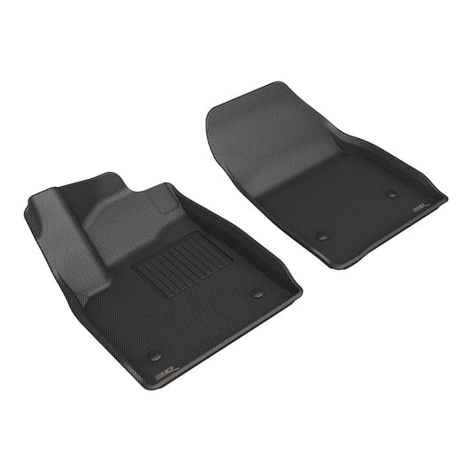 All-Weather Custom-Fit Floor Mats for Cadillac Lyriq 2023-2025 / Acura ZDX 2024-2025 with Non-Slip Backing - Black - 1st Row