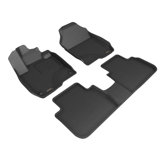 All-Weather Custom-Fit Floor Mats For Honda Hr-V 2023-2026 With Non-Slip Backing - Black - 1St Row 2Nd Row