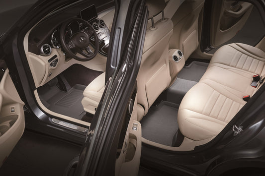 All-Weather Custom-Fit Floor Mats for Lucid Air 2022-2024 with Non-Slip Backing - Gray - 1st Row 2nd Row