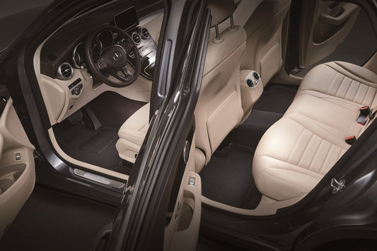 All-Weather Custom-Fit Floor Mats for Mercedes-Benz G-Class (W465) 2025 with Non-Slip Backing - Black - 1st Row 2nd Row