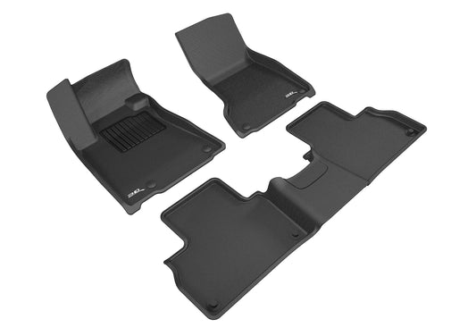 All-Weather Custom-Fit Floor Mats for Maserati Levante 2017-2018 with Non-Slip Backing - Black - 1st Row 2nd Row