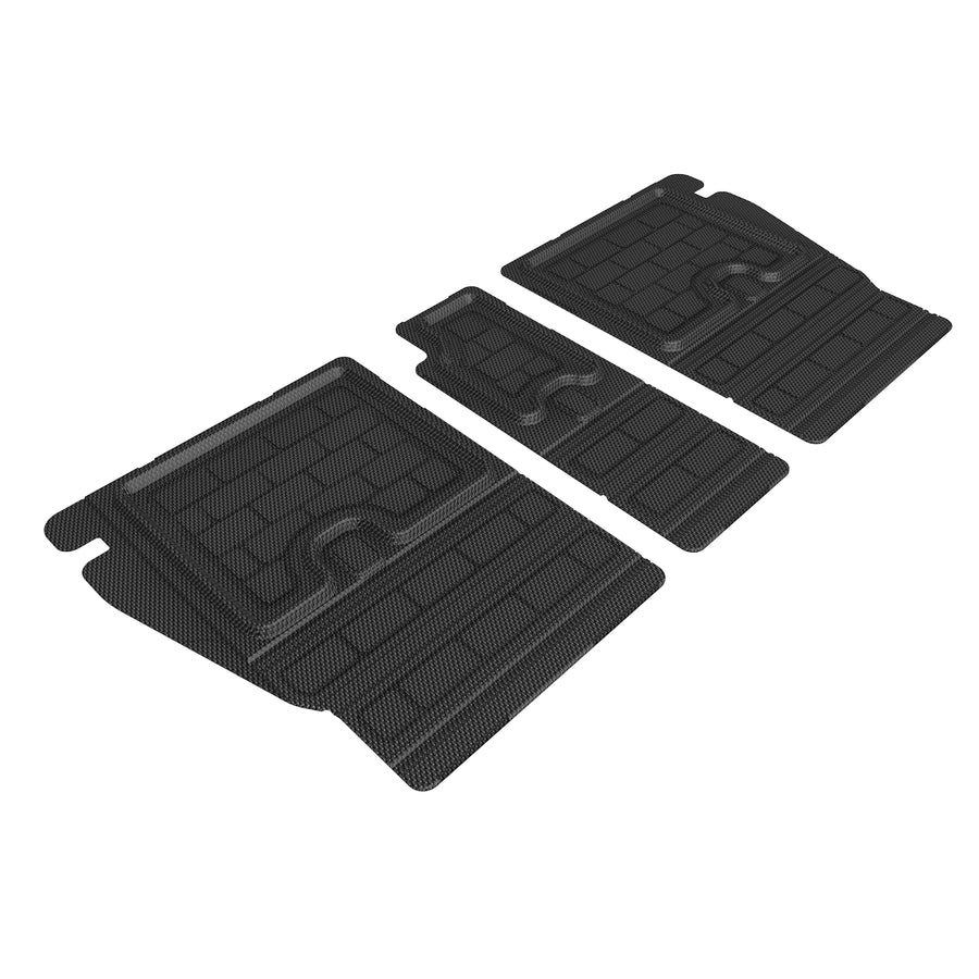 All-Weather Custom-Fit Floor Mats for Mercedes-Benz Glc  2016-2022 with Non-Slip Backing - Black - Seatback Protector