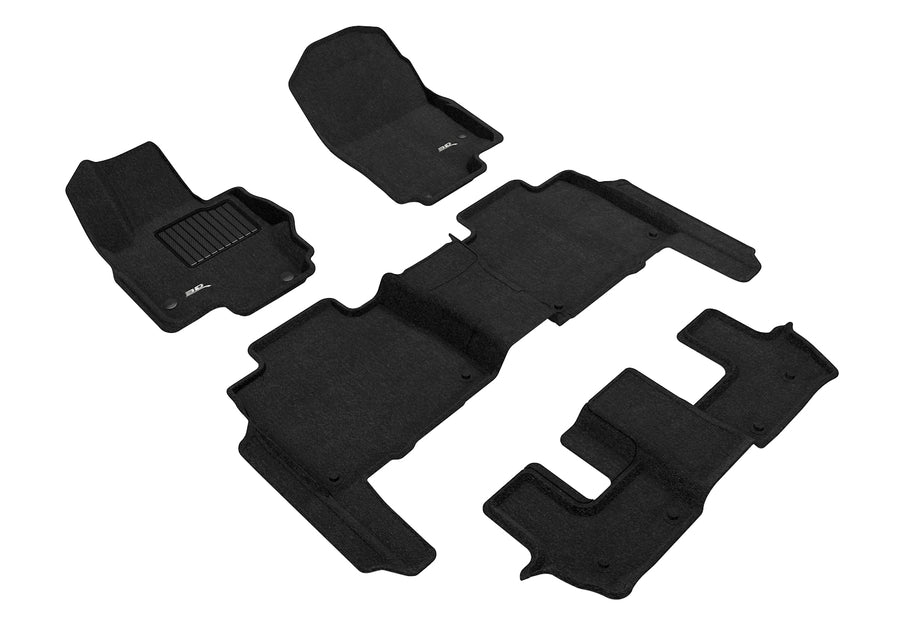 All-Weather Custom-Fit Floor Mats for Mercedes-Benz Gls-Class 2020-2025 with Non-Slip Backing - Black - 1st Row 2nd Row 3rd Row