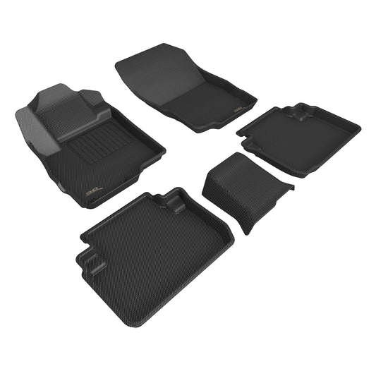 All-Weather Custom-Fit Floor Mats For Mitsubishi Eclipse Cross 2018-2025 With Non-Slip Backing - Black - 1St Row 2Nd Row