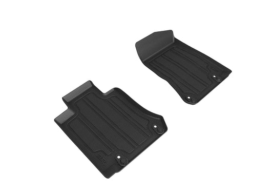 All-Weather Custom-Fit Floor Mats for Mercedes-Benz Glc-Class (X205) 2016-2021 with Non-Slip Backing - Black - 1st Row