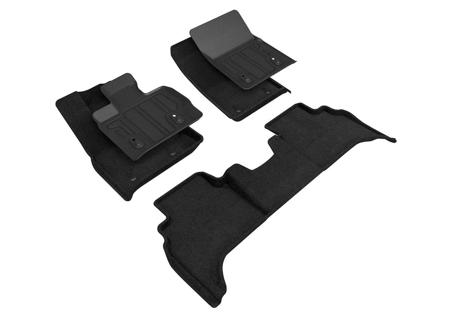 All-Weather Custom-Fit Floor Mats for Mercedes-Benz G-Class 2019-2021 with Non-Slip Backing - Black - 1st Row 2nd Row